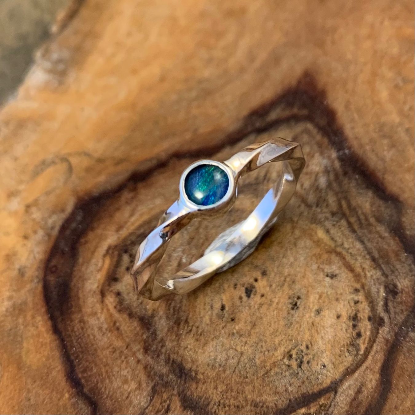 Bagues: Silberring Verdrehter Opal Gr.59,5 – Neuf (Voir description) à Thun par Svonskj 1