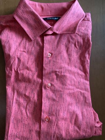 Herren Hemd Dergi gemustert rosa Grösse L guter Zustand