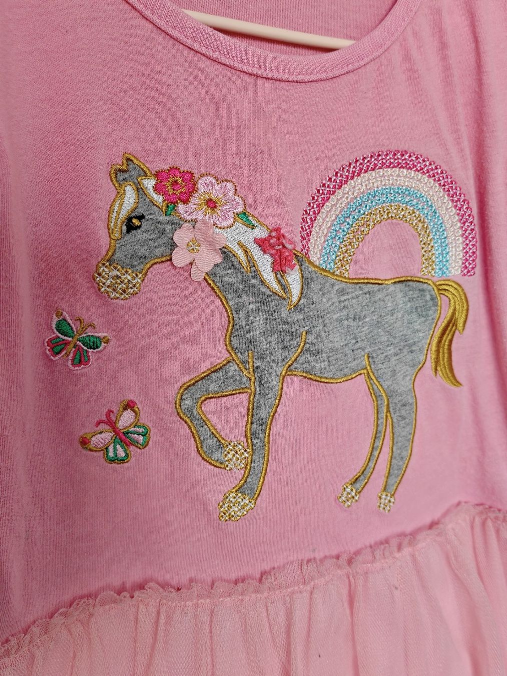Vestiti & Gonne: Rosa Einhorn Kleid mit Tüll, Grösse 116 – Usato da uster venduto da colorpw 2