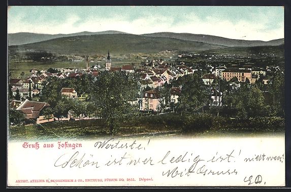 Cartoline postali: AK Zofingen, Teilansicht der Ortschaft – Usato da Berlin venduto da bartko-reher