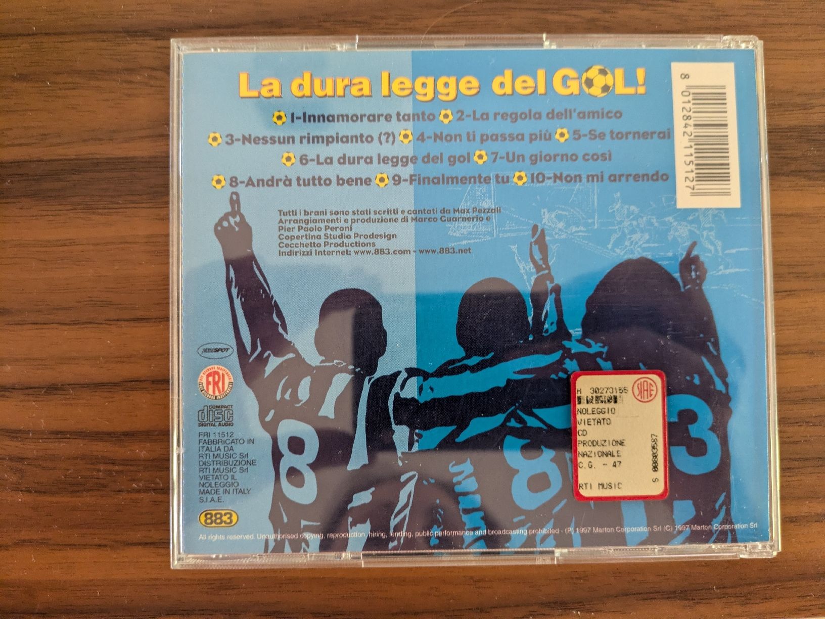 CD: 883 - la dura legge del gol CD SIGNED – Usato da Matran venduto da Taragor 1
