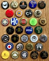 32 englische & schottische Bierdeckel aus England Kronkorken