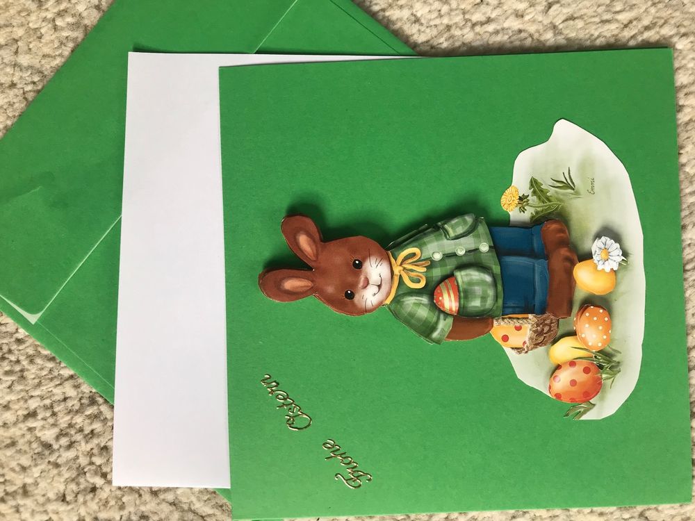Glückwunschkarte „Frohe Ostern“ 3D handgefertigt | Kaufen auf Ricardo