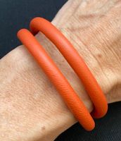 Lederarmband 40cm, Verschluss magnetisch, orange