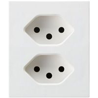 Hager Einbau Steckdose FLF 2xT13 Spiegelkasten
