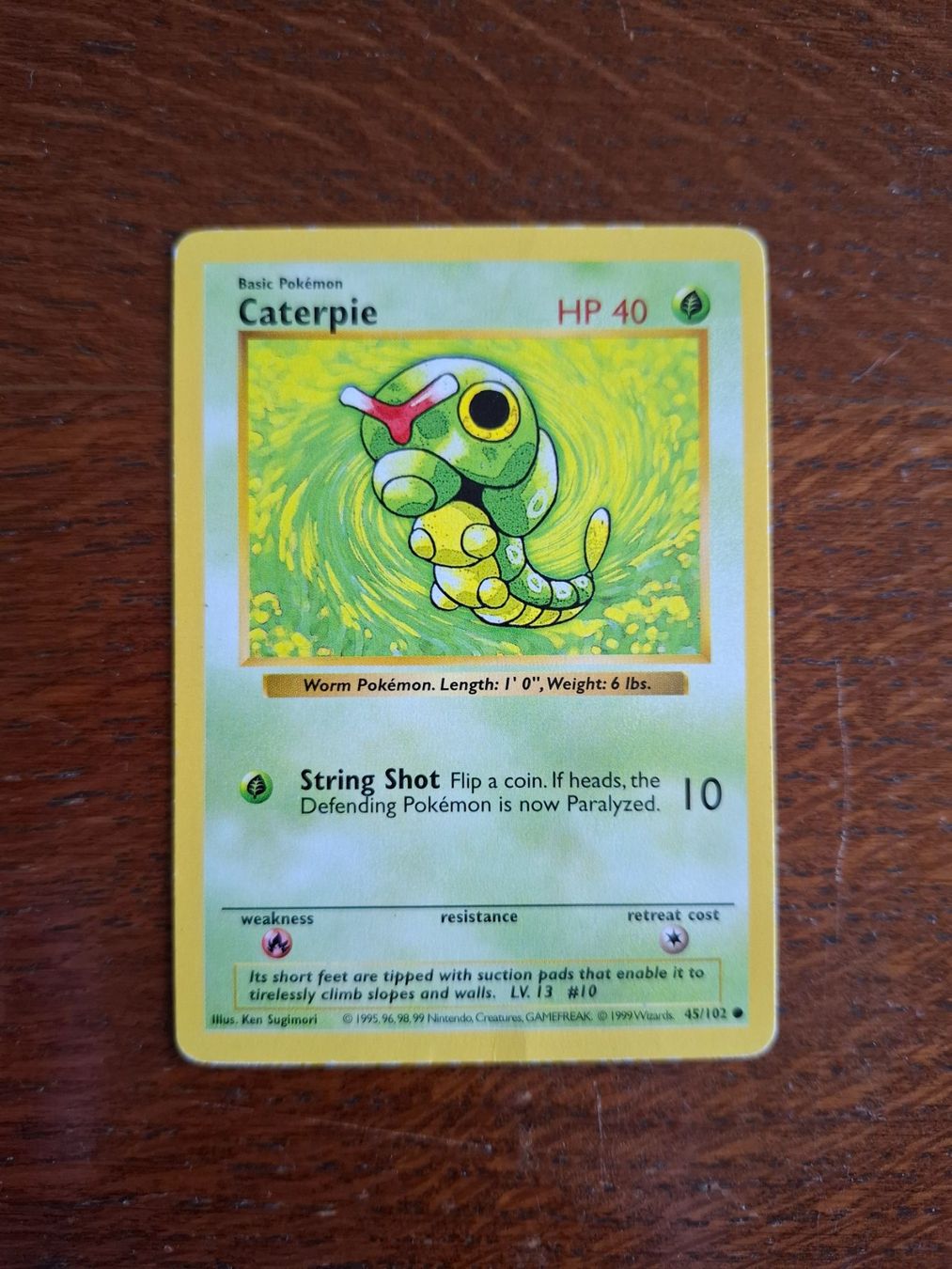 Pokémon Sammelbilder & Trading cards: Pokemon Caterpie Base Set Shadowless 45/102 – Gebraucht aus Giornico von ale_lc8k