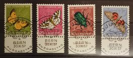 4226) 1957, Pro Juventute ET Vollstempel mit Tabs