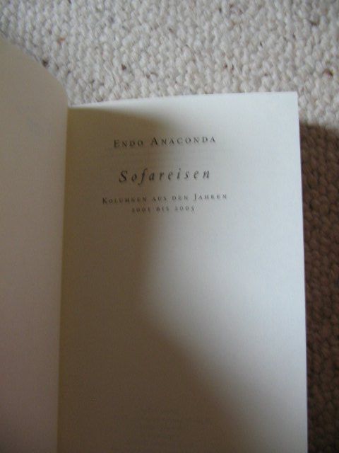 Libri: Sofareisen Endo Anaconda – Usato da Reitnau venduto da Bab0 1
