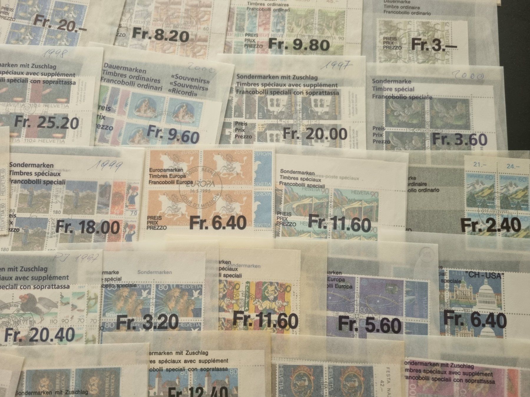 Tutti i francobolli: Posten Aboware CH Viererblocks, Ersttag – Usato da Gümligen venduto da Geniusbuy 2