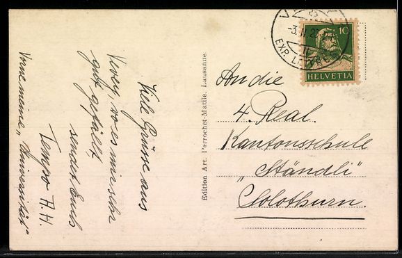 Cartes postales: AK Vevey, Le Collège – D'occasion à Berlin par bartko-reher 1
