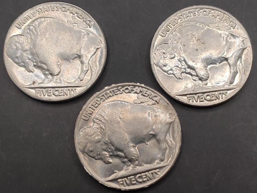 Tutti le monete: 3x 5 Cent "Buffalo Nickel" (1923/27/29) – Usato da Sirnach venduto da Trekk64 1