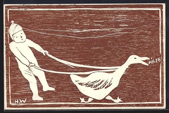 Cartoline postali: Davos, Hilfstag am 18. Januar 1920, Knab – Usato da Berlin venduto da bartko-reher