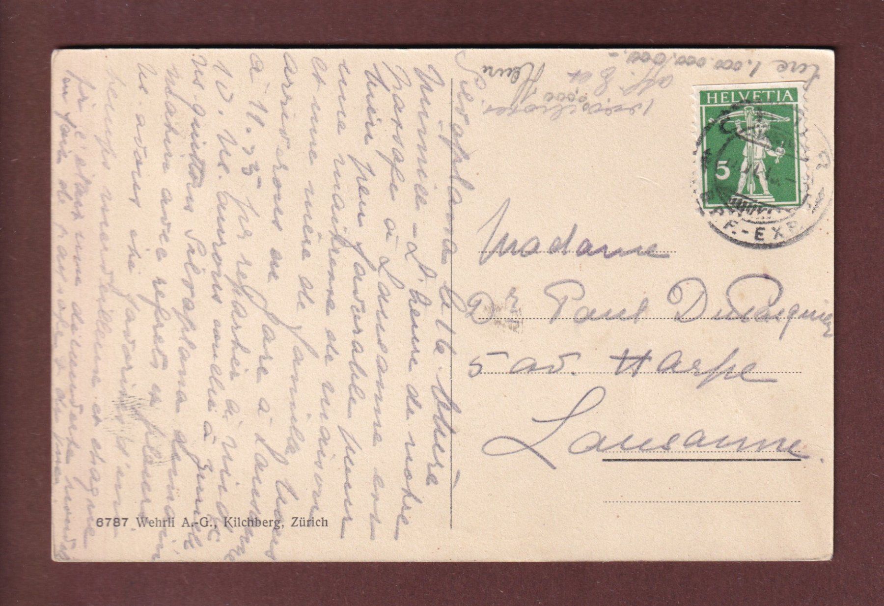 Cartoline postali: SILS-BASEGLIA - Kirche - 1915 – Usato da Pully venduto da nicecards 1
