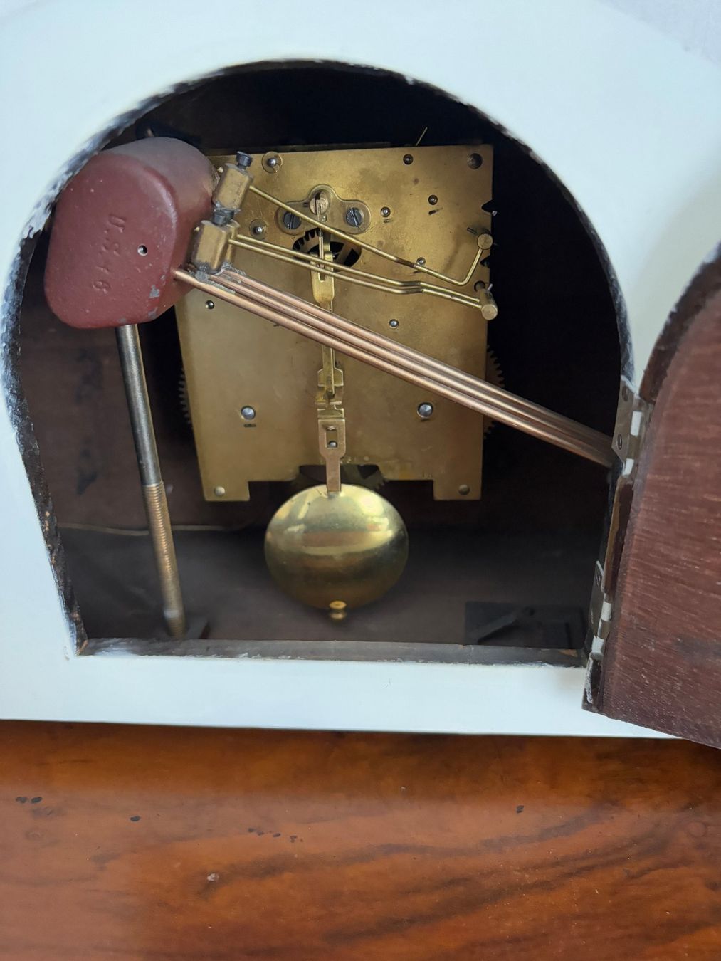 Orologi da terra & Orologi da parete: Antike Buffetuhr in weiss um 1940 – Usato da Jegenstorf venduto da Hibiscus11 7