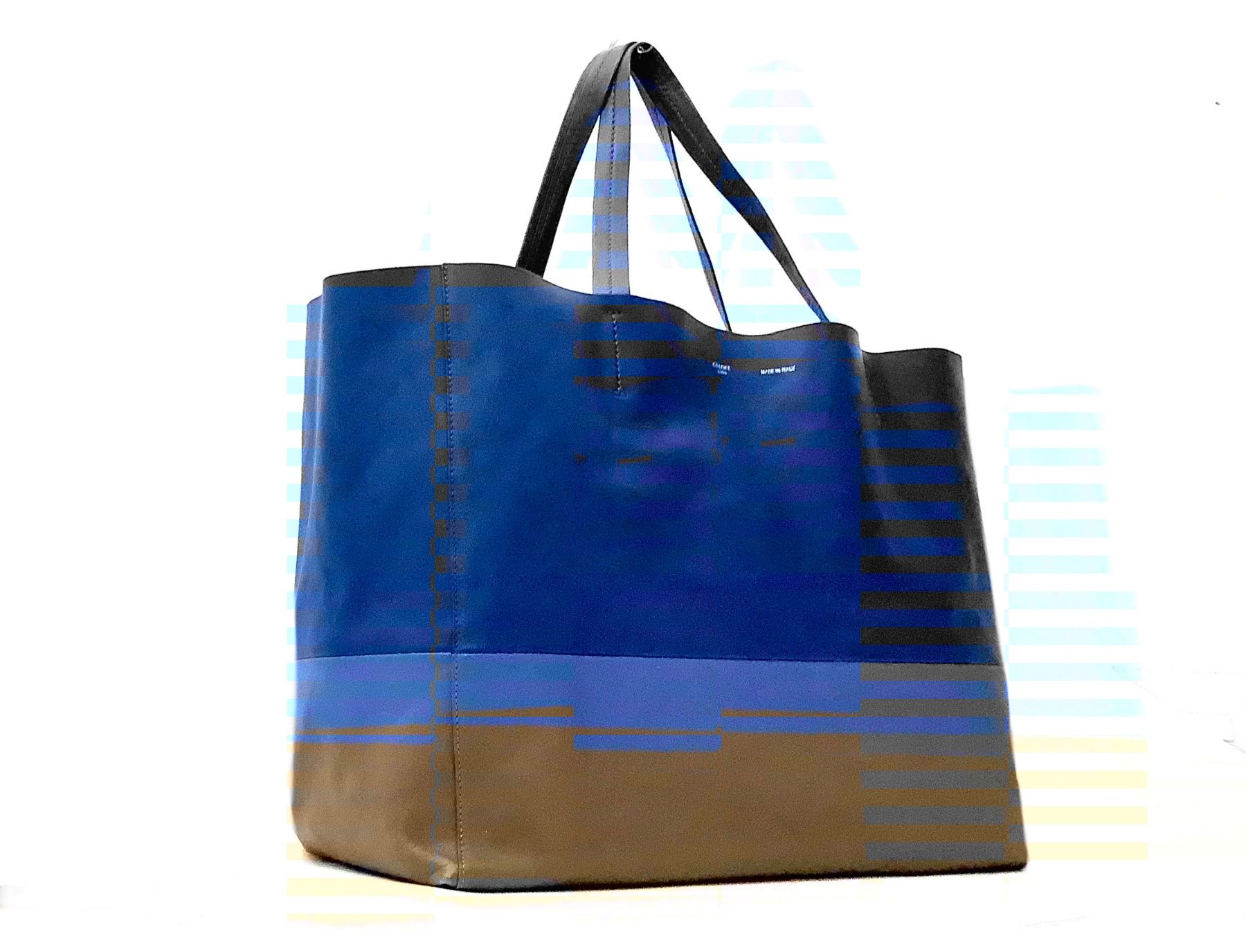Celine Borse da donna: Céline Cabas Lammleder Blau/Braun Top – Nuovo (secondo la descrizione) da Küsnacht ZH venduto da Vuit-on 3