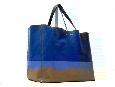 Céline Cabas Lammleder Blau/Braun "Der Shopper"