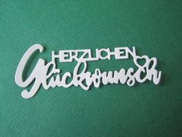 Stanz-Papier Motiv 12xHerzlichen Glückwu