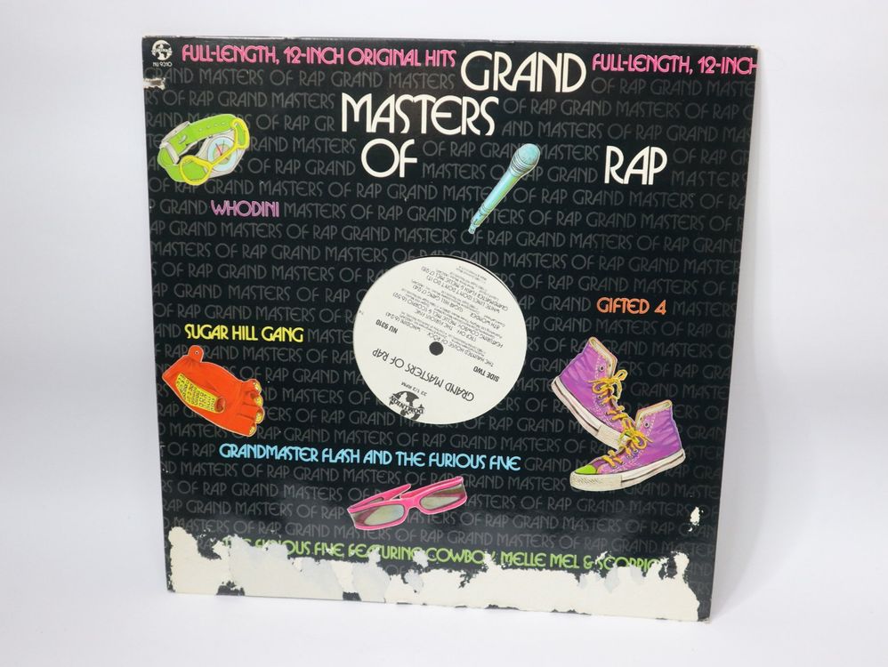 GRAND MASTERS OF RAP LP 1985 DOMINION NU9310 GRANDMASTER FLASH SUGAR HILL  GANG