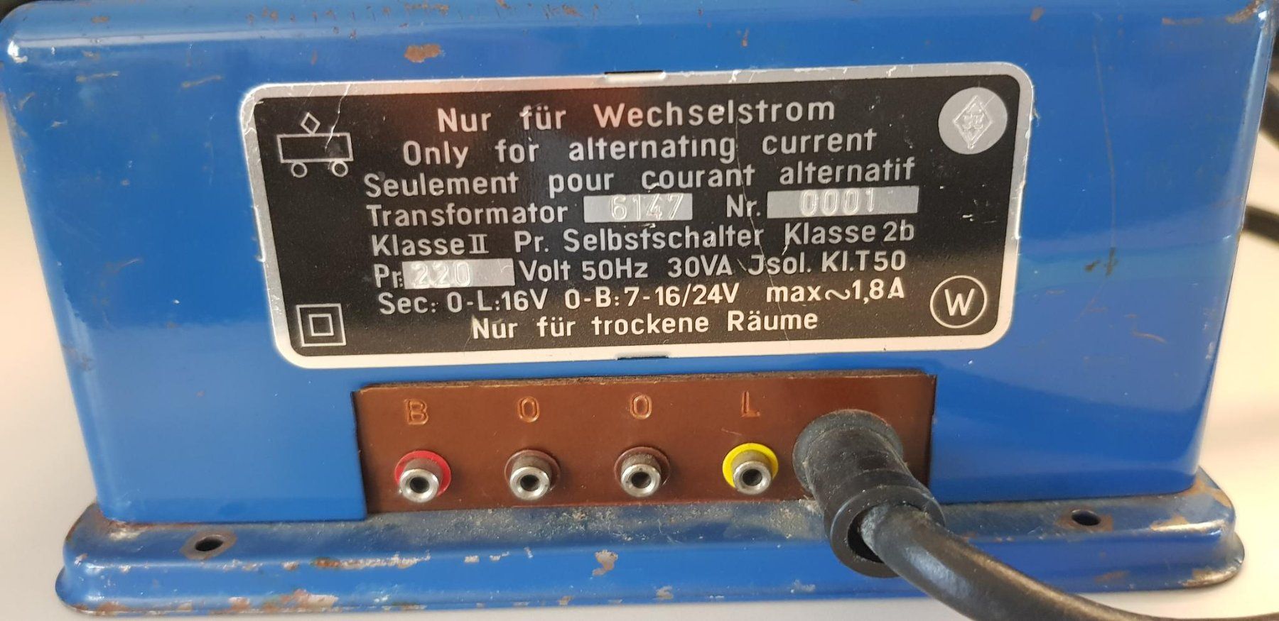 Märklin Akkus, Ladegeräte & Netzgeräte: Marklin Transformator – Defekt aus Frauenfeld von Tozz 1