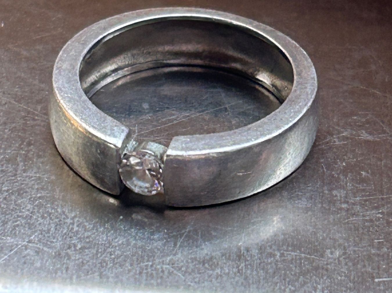 Ringe: Silber Ring mit Zirkonia Stein  (56/57) – Gebraucht aus Laufen von Bellebellezza