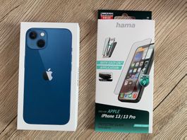 Nagelneues iPhone 13 blau + neues Panzerglas