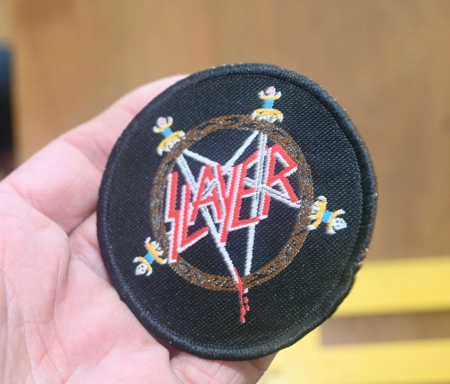 Schallplatten: VINTAGE Slayer PATCH schwertgriff blau BADGE – Gebraucht aus Pfaffhausen von mono_rec 3