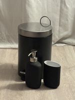 IKEA Badezimmer-Set schwarz matt – 3-teilig