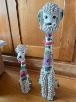 2 antike Porzellan Deko Hunde Figuren Skulptur