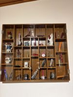 Sammlervitrine ohne Inhalt B 72cm H 61cm Tf8cm mit Glastüren