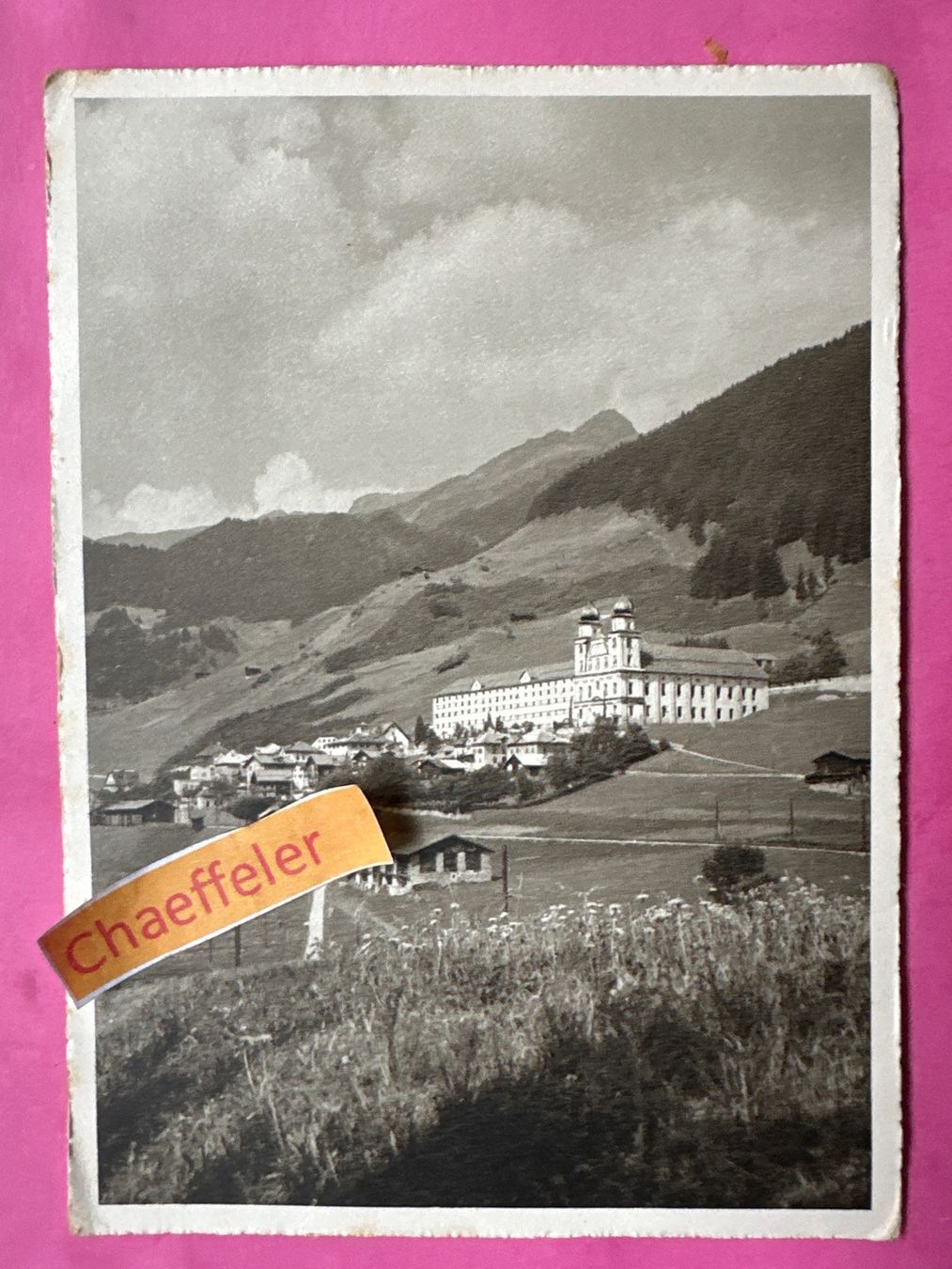 Cartoline postali: 1940 No. 217. Disentis – Usato da Zürich venduto da Chaeffeler