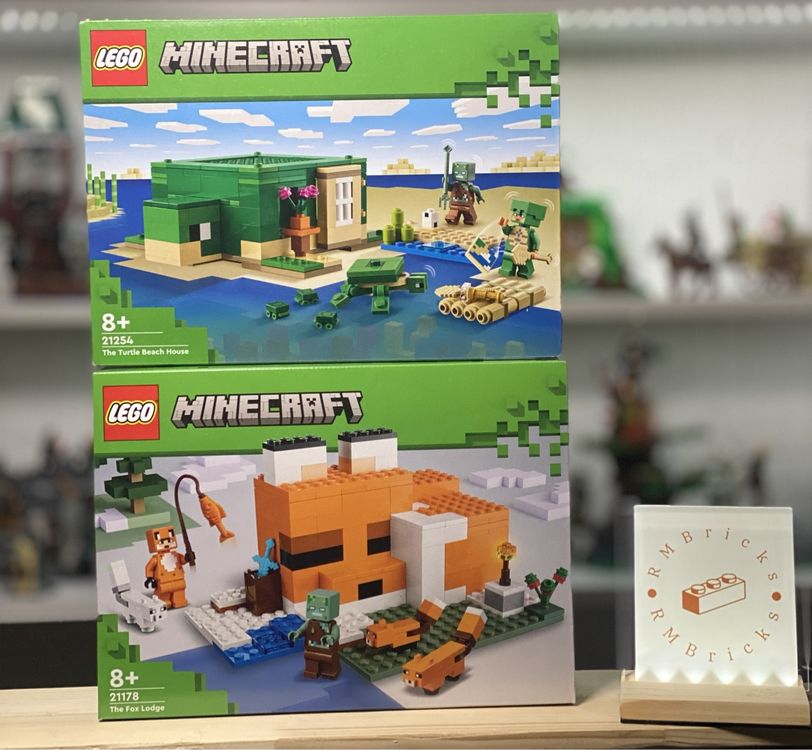 Lego Minecraft The Turtle House 21254 & The Fox Lodge 21178 (Neu und ...