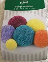 4Stück Pompon -Maker 35•55•70•90mm Bommeln basteln