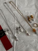 Modeschmuck Set Halsketten Ohrringe handgefertigt neu