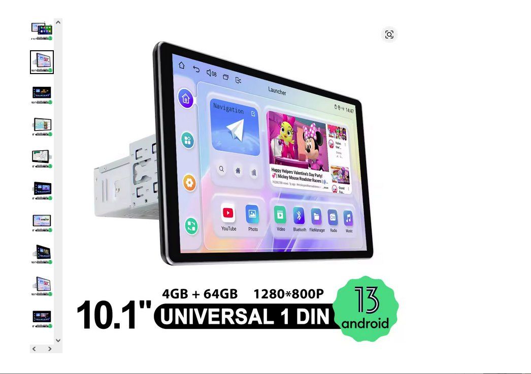 Lettore multimediale & Streamer: Joying Android Autoradio 10.1" display 4 gb 64 gb – Nuovo (secondo la descrizione) da Dübendorf venduto da gicu