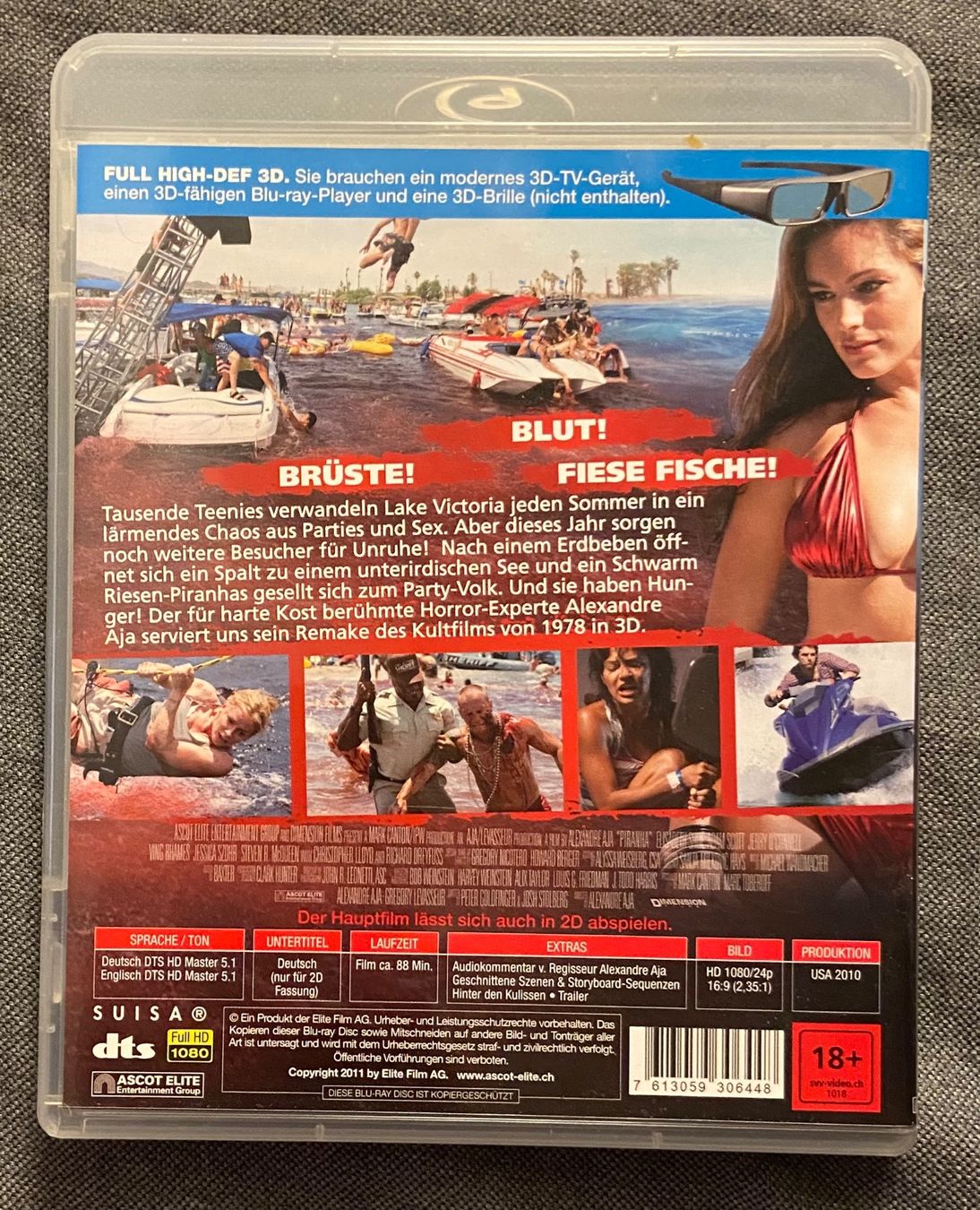 Alle DVDs: PIRANHA 3D • Blu-ray 3D + 2D Version – Gebraucht aus Luzern von Lycka 1