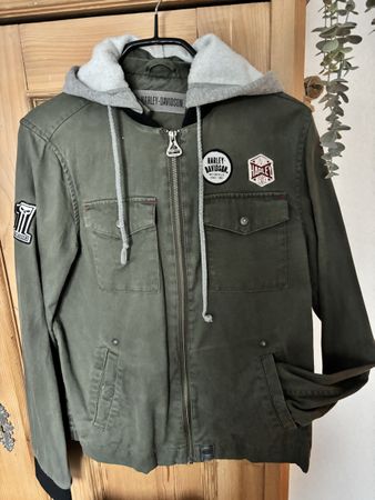 Harley-Davidson Jacke oliv mit Kapuze guter Zustand