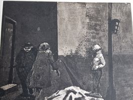 HANS BACH RADIERUNG SIGNIERT NUMMERIERT