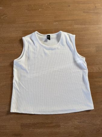 Débardeur côtelé blanc Dazy