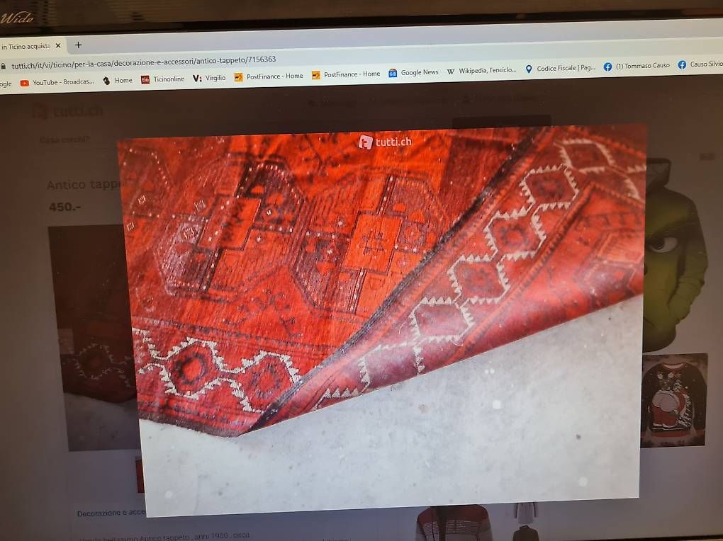 Tappeti: Antico  tappeto ,vecchio di oltre 200 anni . – Usato da Figino venduto da cau_pcd6 1