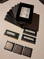 SSD 128GB und 256GB und RAM und CPU's