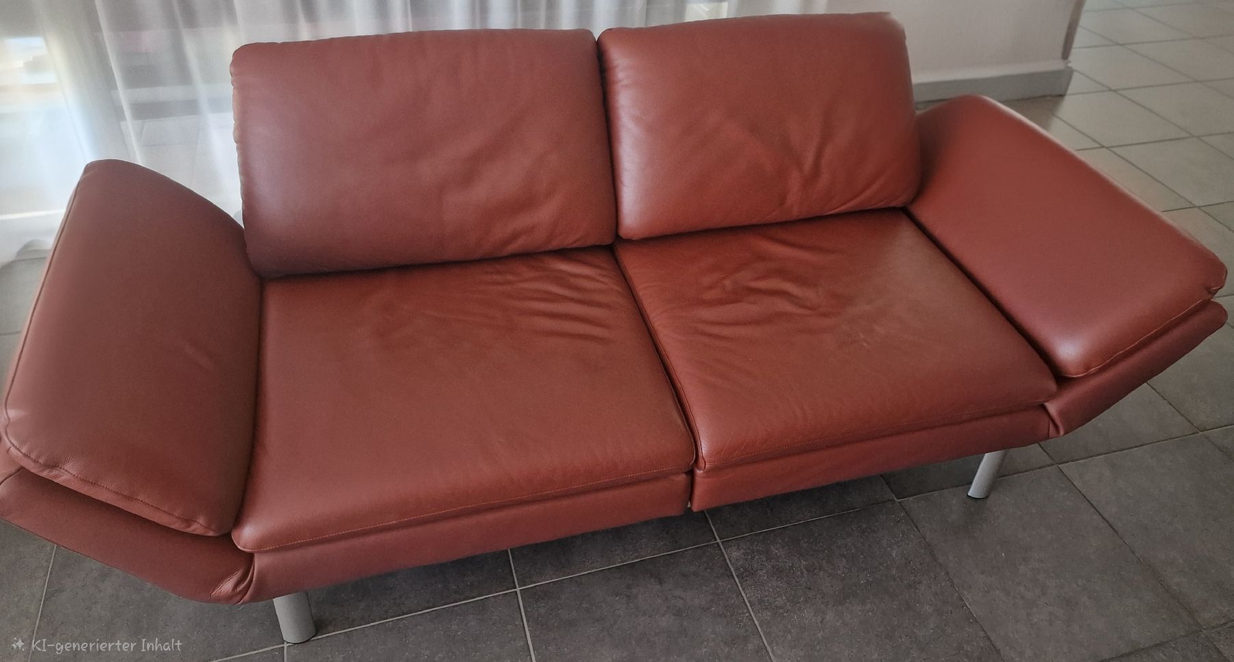 Divani: Wohnlandschaft, Sofa echt Leder, vielseitig verstellbar – Usato da Oftringen venduto da Zingara1 1