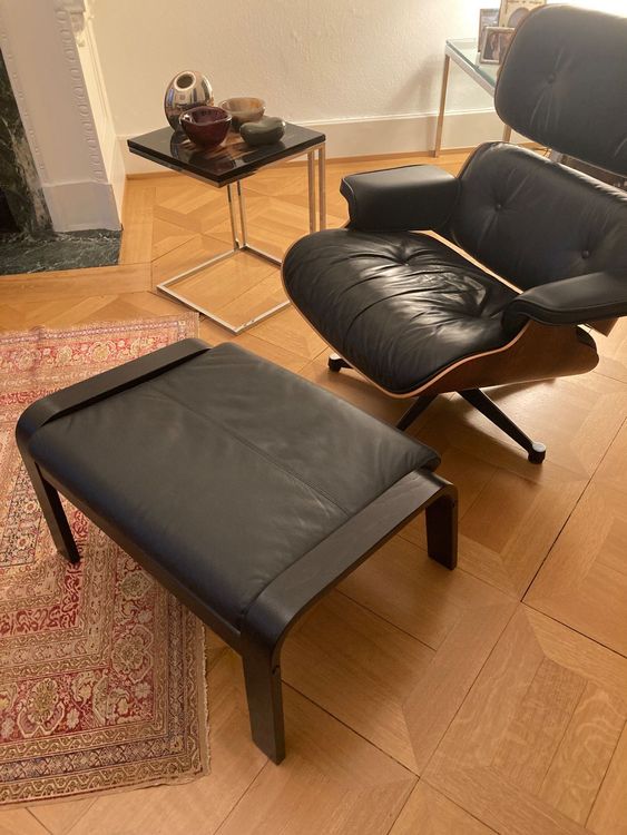 SELTENER IKEA POÄNG HOCKER LEDER/HOLZ, SEHR EDEL FÜR SAMMLER