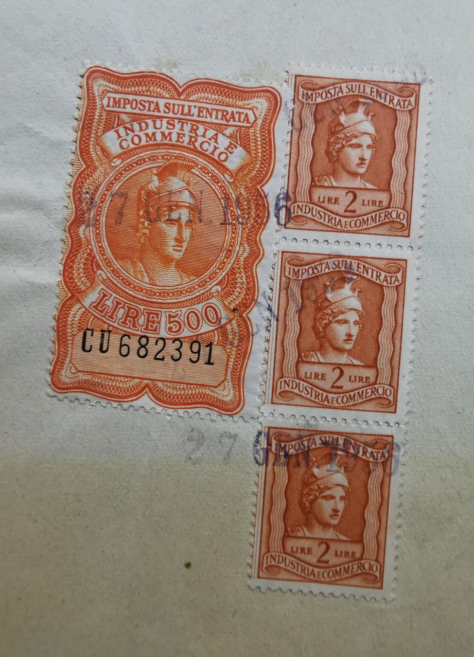 Tous les timbres: TR14 Document Italie 1956 – D'occasion à Cousset par Patrick_Collections 1