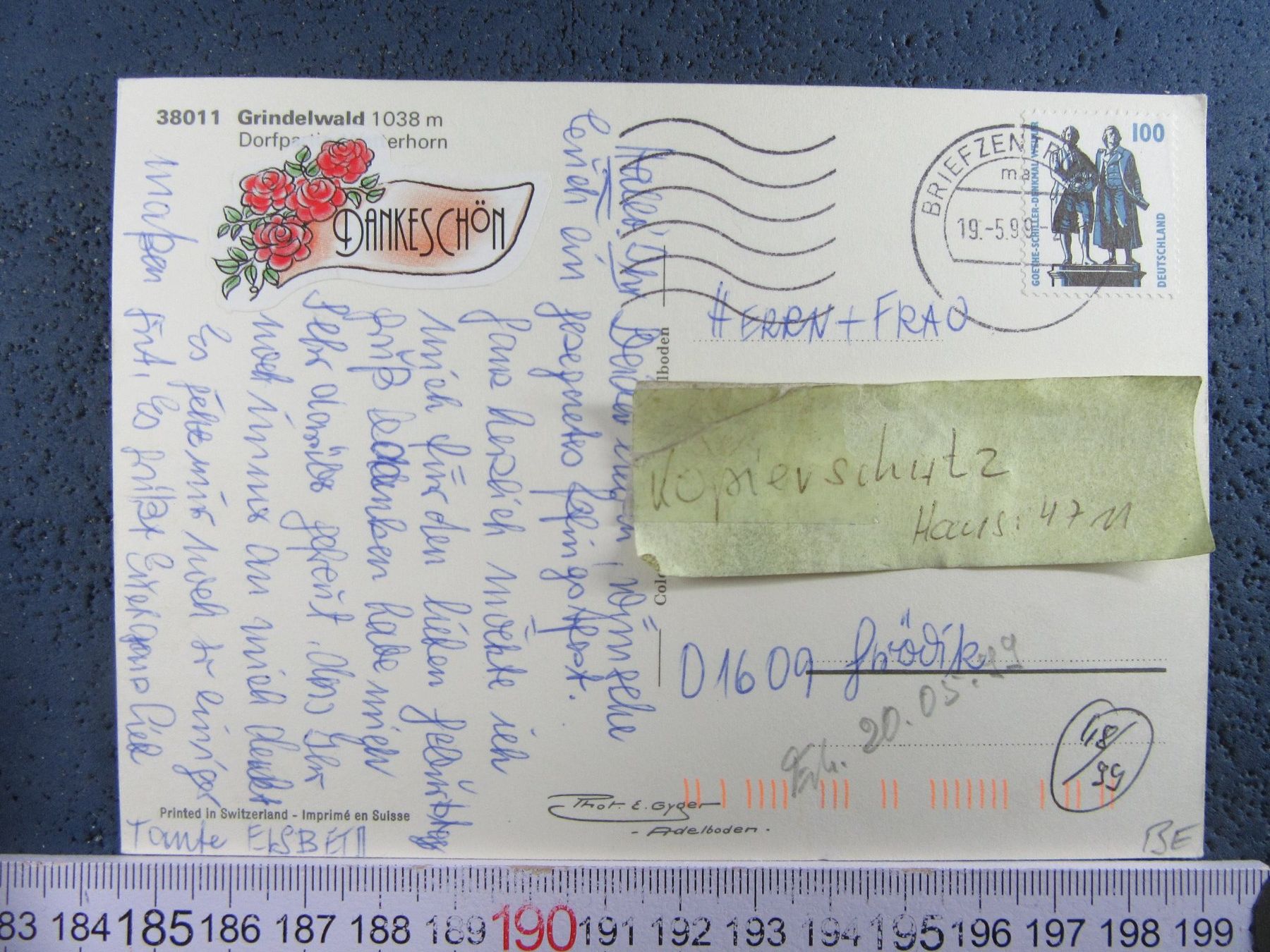 Cartoline postali: GERINDELWALD BEO AK – Usato da Ettingen venduto da Hausi4711 1