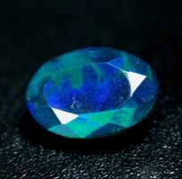 Natural Oval Faceted Ethiopian Black Opal "H3