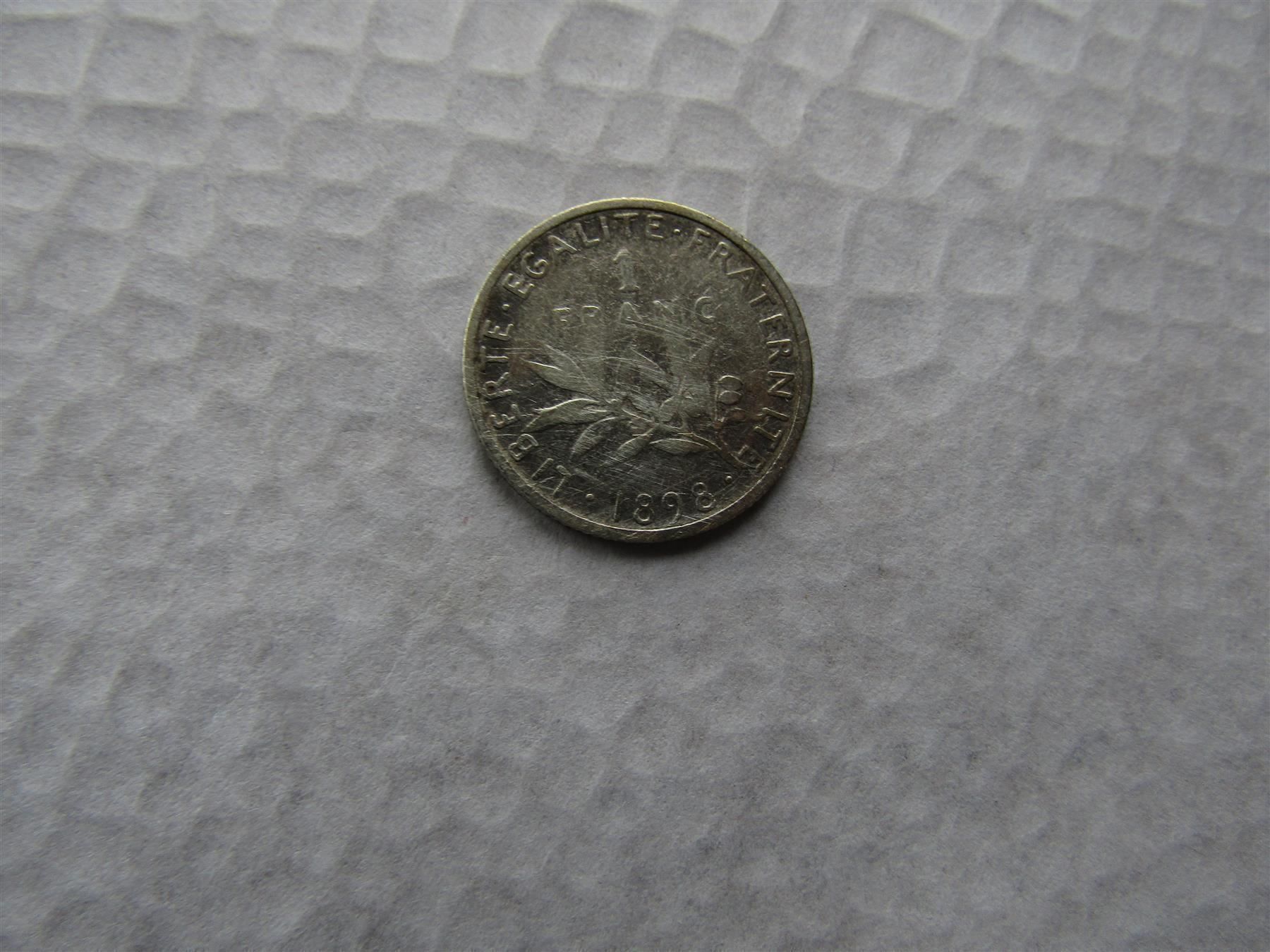 Toutes les monnaies: 1 Franc 1898                                         (Nr.12) – D'occasion à Herzogenbuchsee par Winigo 1