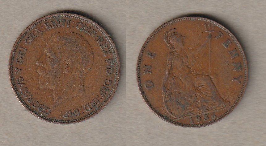 Tutti le monete: Grossbritanien, 1 Penny 1936 – Usato da Allschwil venduto da Coinfreak