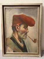 Alte Porträt ein Mann Original Gemälde