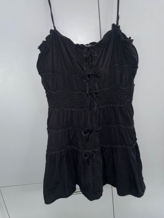 The Kooples Kleid schwarz Gr. 38 – mit Schleifen