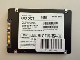 Samsung 883 DCT 1.92TB Enterprise SATA SSD